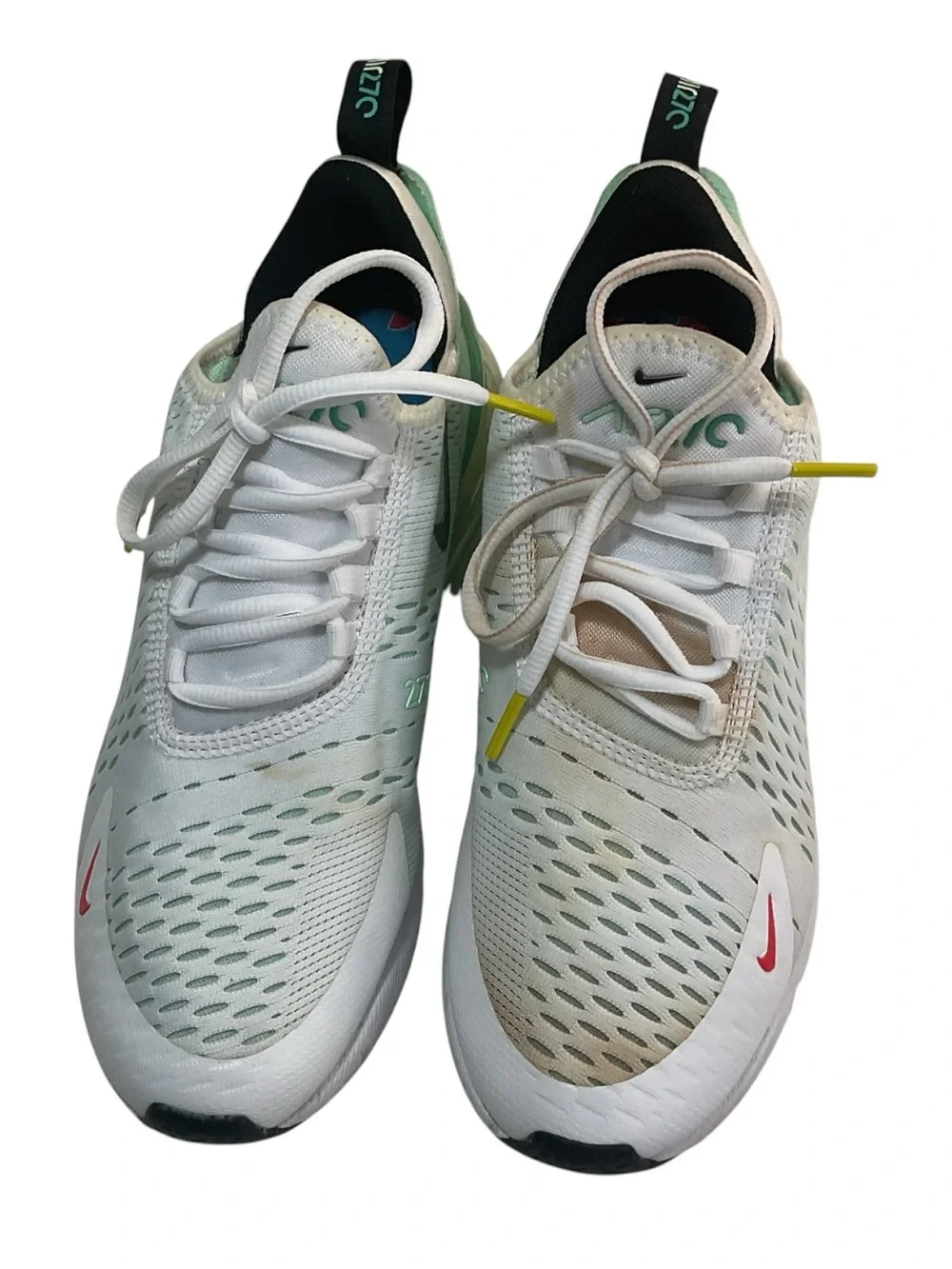 Nike Women’s Air Max 270 White Mint Green Athletic Sneakers